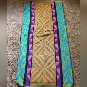 Vintage 60s Mod Geometric Beach Towel MCM SS Kresge